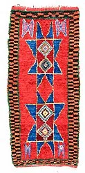 Marokkolainen Kilim matto Boucherouite 315 x 120 cm