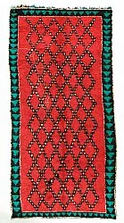 Marokkolainen Kilim matto Boucherouite 370 x 170 cm