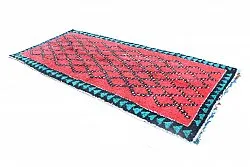 Marokkolainen Kilim matto Boucherouite 370 x 170 cm