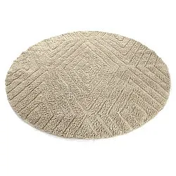 Pyöreä matot - Amberley Natural Cotton Shaggy (beige)