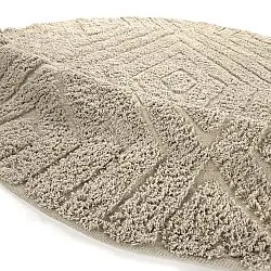 Pyöreä matot - Amberley Natural Cotton Shaggy (beige)