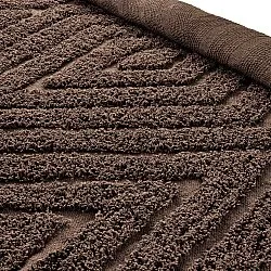 Pyöreä matot - Amberley Natural Cotton Shaggy (ruskea)