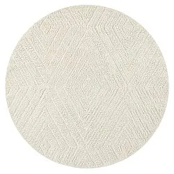 Pyöreä matot - Amberley Natural Cotton Shaggy (luonnonvalkoinen)