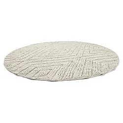 Pyöreä matot - Amberley Natural Cotton Shaggy (luonnonvalkoinen)