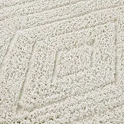 Pyöreä matot - Amberley Natural Cotton Shaggy (luonnonvalkoinen)