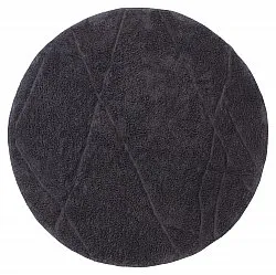 Pyöreä matot - Andrea Natural Cotton Shaggy (musta)
