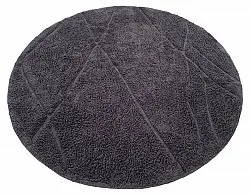Pyöreä matot - Andrea Natural Cotton Shaggy (musta)