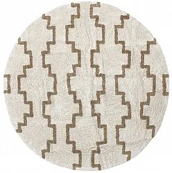 Pyöreä matot - Arlon Natural Cotton Shaggy (beige)