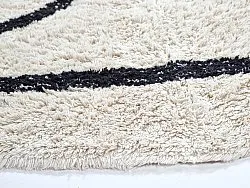 Pyöreä matot - Bavello Natural Cotton Shaggy (offwhite/musta)