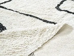 Ryijymatot - Bavello Natural Cotton Shaggy (offwhite/musta)
