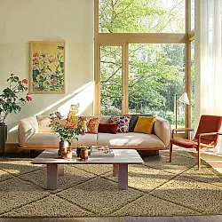 Ryijymatot - Bellevue Natural Cotton Shaggy (beige/ruskea)