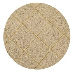 Pyöreä matot - Bellevue Natural Cotton Shaggy (beige/ruskea)