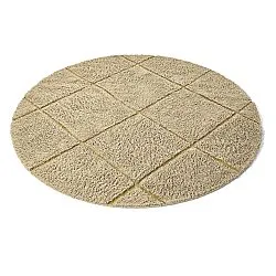 Pyöreä matot - Bellevue Natural Cotton Shaggy (beige/ruskea)