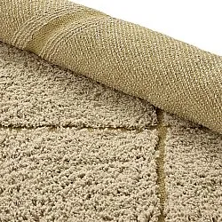 Pyöreä matot - Bellevue Natural Cotton Shaggy (beige/ruskea)