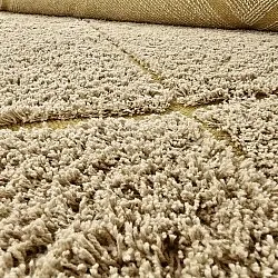 Pyöreä matot - Bellevue Natural Cotton Shaggy (beige/ruskea)