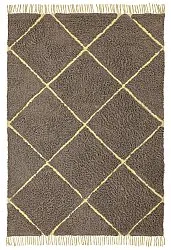 Ryijymatot - Bellevue Natural Cotton Shaggy (ruskea/keltainen)
