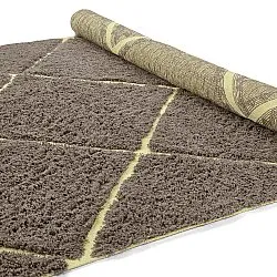 Ryijymatot - Bellevue Natural Cotton Shaggy (ruskea/keltainen)