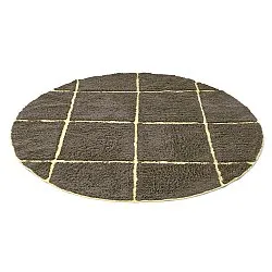 Pyöreä matot - Bellevue Natural Cotton Shaggy (ruskea/keltainen)