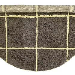Pyöreä matot - Bellevue Natural Cotton Shaggy (ruskea/keltainen)