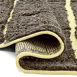 Pyöreä matot - Bellevue Natural Cotton Shaggy (ruskea/keltainen)