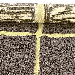 Pyöreä matot - Bellevue Natural Cotton Shaggy (ruskea/keltainen)