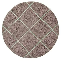 Pyöreä matot - Bellevue Natural Cotton Shaggy (taupe/vihreä)