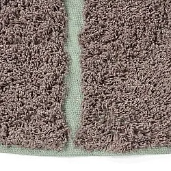 Pyöreä matot - Bellevue Natural Cotton Shaggy (taupe/vihreä)