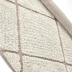 Pyöreä matot - Bellevue Natural Cotton Shaggy (luonnonvalkoinen/beige)