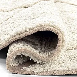 Pyöreä matot - Bellevue Natural Cotton Shaggy (luonnonvalkoinen/beige)