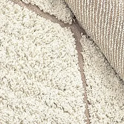 Pyöreä matot - Bellevue Natural Cotton Shaggy (luonnonvalkoinen/beige)