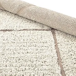 Pyöreä matot - Bellevue Natural Cotton Shaggy (luonnonvalkoinen/beige)