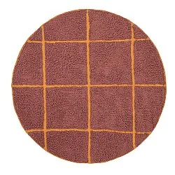 Pyöreä matot - Bellevue Natural Cotton Shaggy (punainen/oranssi)