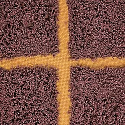 Pyöreä matot - Bellevue Natural Cotton Shaggy (punainen/oranssi)