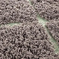 Ryijymatot - Bellevue Natural Cotton Shaggy (taupe/vihreä)