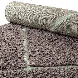 Ryijymatot - Bellevue Natural Cotton Shaggy (taupe/vihreä)