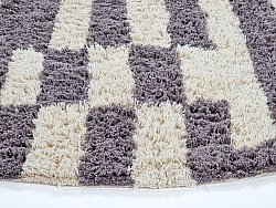 Pyöreä matot - Bergamo Natural Cotton Shaggy (harmaa/valkoinen)