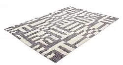 Ryijymatot - Bergamo Natural Cotton Shaggy (harmaa/valkoinen)