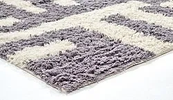 Ryijymatot - Bergamo Natural Cotton Shaggy (harmaa/valkoinen)