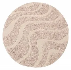 Pyöreä matot - Bonnie Natural Cotton Shaggy (beige)