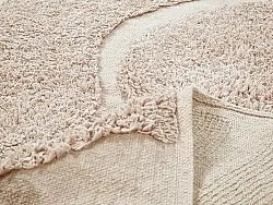 Pyöreä matot - Bonnie Natural Cotton Shaggy (beige)