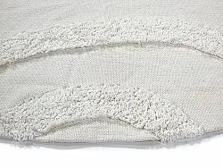 Pyöreä matot - Bonnie Natural Cotton Shaggy (offwhite)