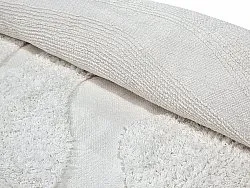 Pyöreä matot - Bonnie Natural Cotton Shaggy (offwhite)
