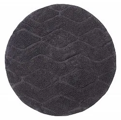 Pyöreä matot - Brynn Natural Cotton Shaggy (musta)