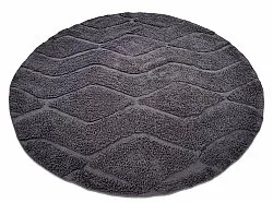 Pyöreä matot - Brynn Natural Cotton Shaggy (musta)