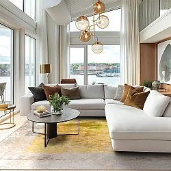 Wilton-matto - Budoni (harmaa/beige/keltainen)
