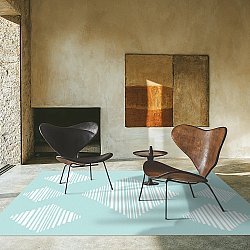 Wilton-matto - Carmen (vaaleansininen/valkoinen)