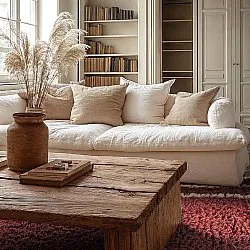 Ryijymatot - Cataya Natural Cotton Shaggy (ruskea/beige)