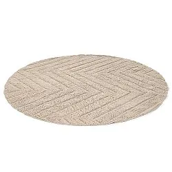 Pyöreä matot - Conara Natural Cotton Shaggy (beige)