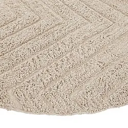Pyöreä matot - Conara Natural Cotton Shaggy (beige)