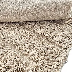 Pyöreä matot - Conara Natural Cotton Shaggy (beige)